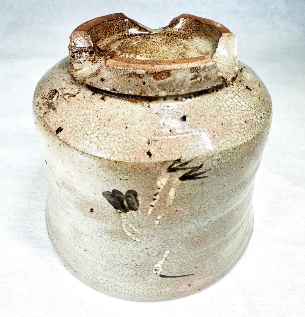 江戸時代 御本立鶴文割高台茶碗 茶器 箱付 骨董 古美術 文化財 WWTT030