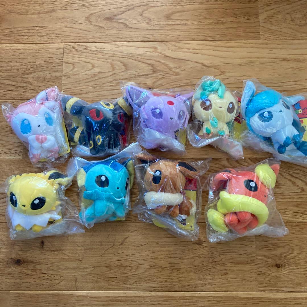 タグ付 もっちりマスコット ポケモンドールズ ブイズ 9匹コンプリート