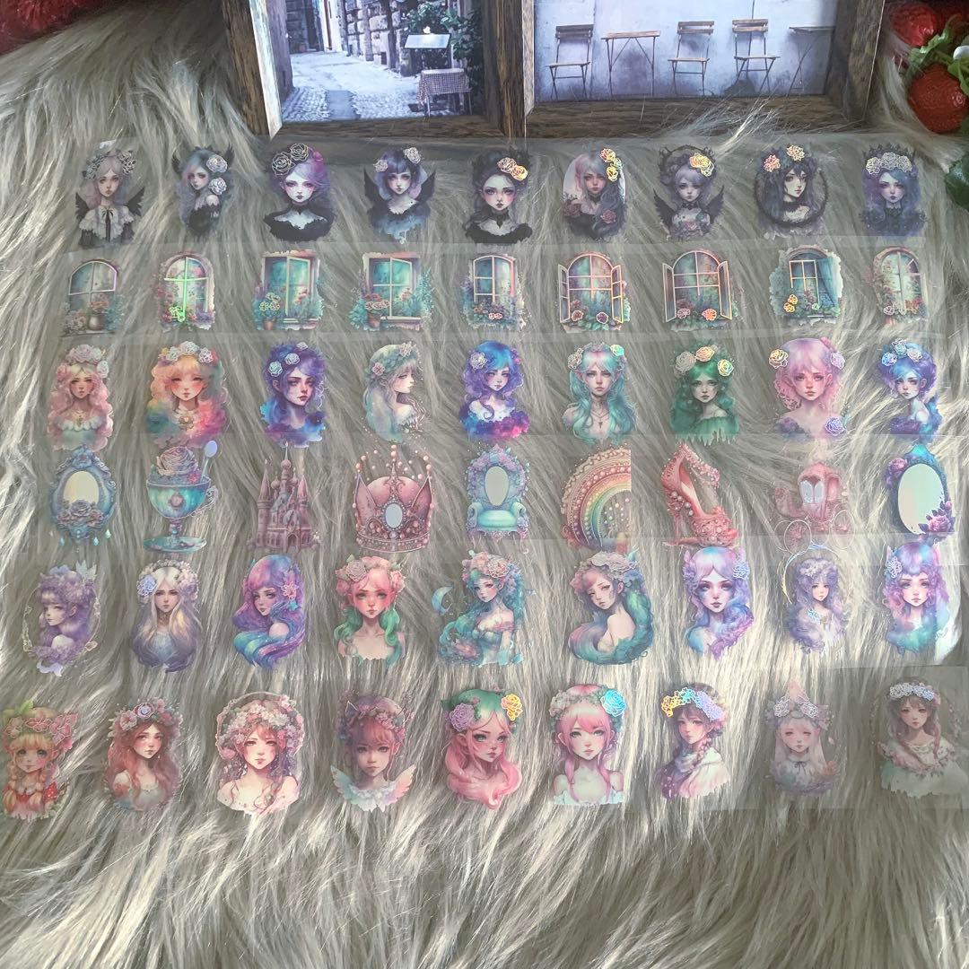 数量僅か▶︎neneさまフローラルプリンセス箔押しPETロールシール切り売り♡