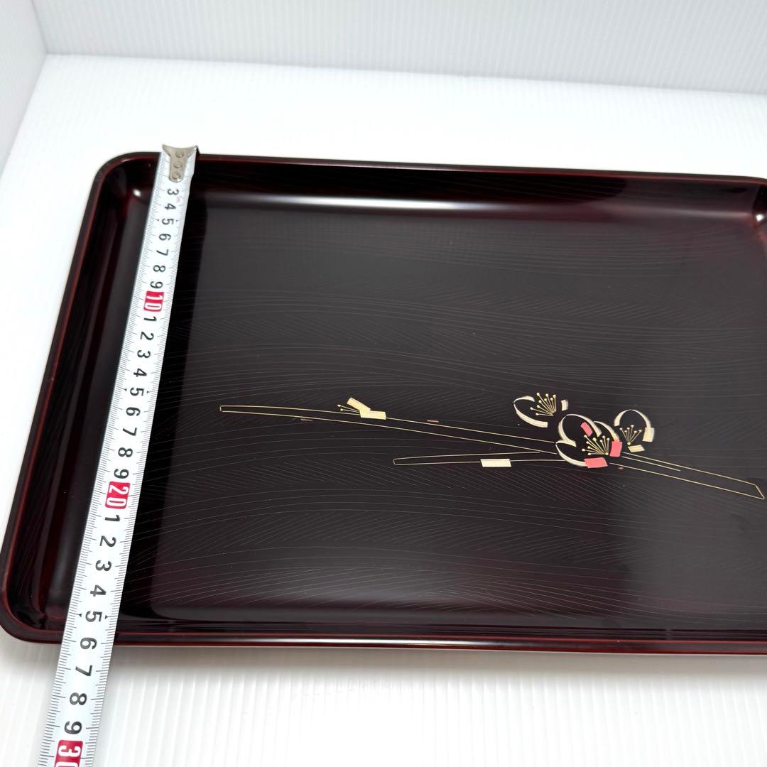 新品 輪島塗 漆 お盆 トレー うるし 伝統工芸 黒 配膳 伝統工芸 漆器