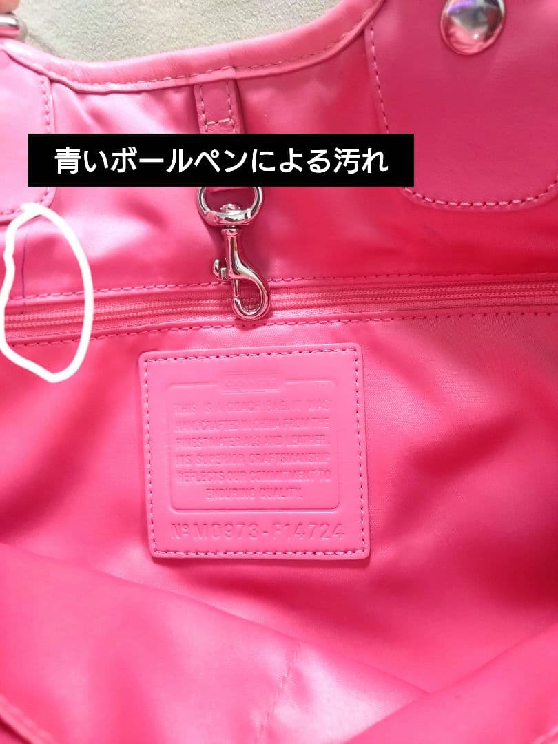 COACH コーチ　バッグ　シグネクチャー　フラワーアップリケ　F14724