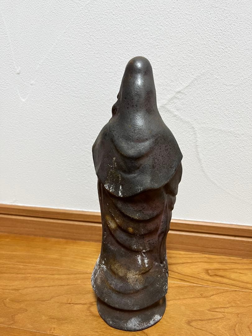 備前焼 観音像 仏像 置物 鈴木黄弌造