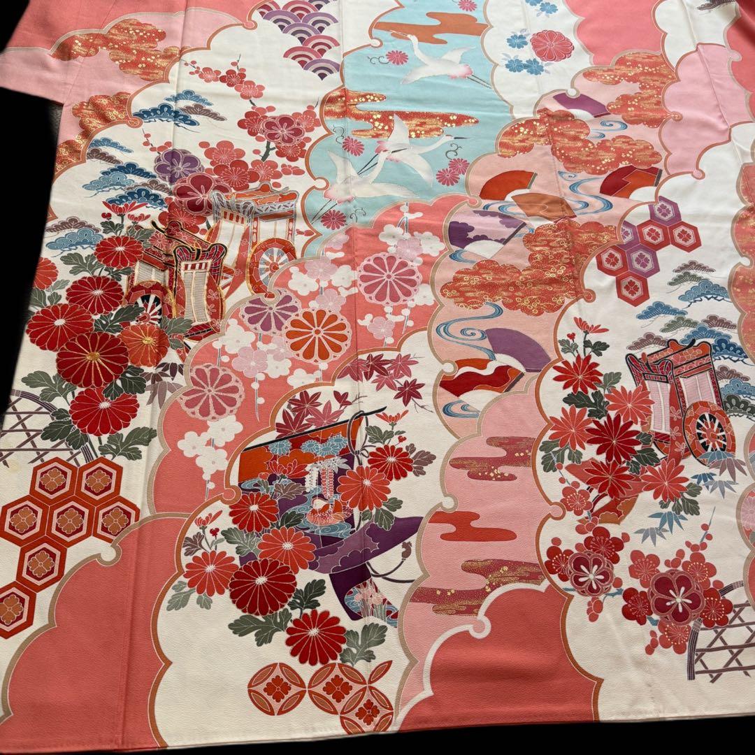 上質　振袖フルセット　手挿し友禅　古典柄　トールサイズ　168cmまで