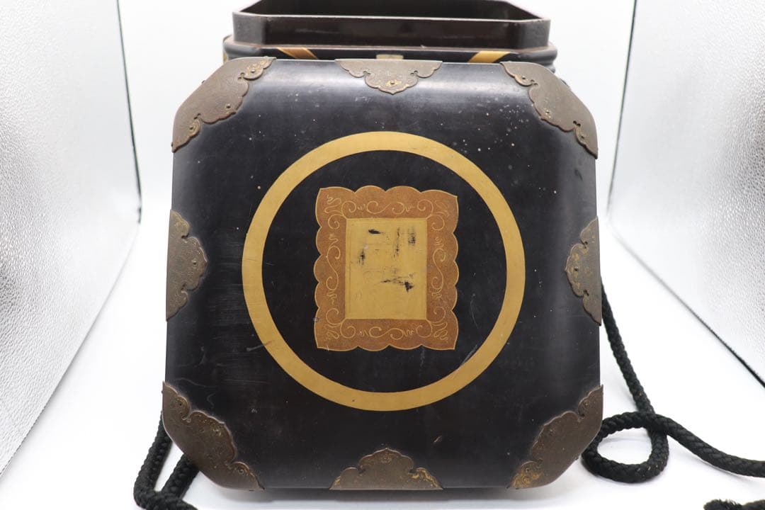 明治期　輪島塗　兜箱　蒔絵　木製　送料込み250510