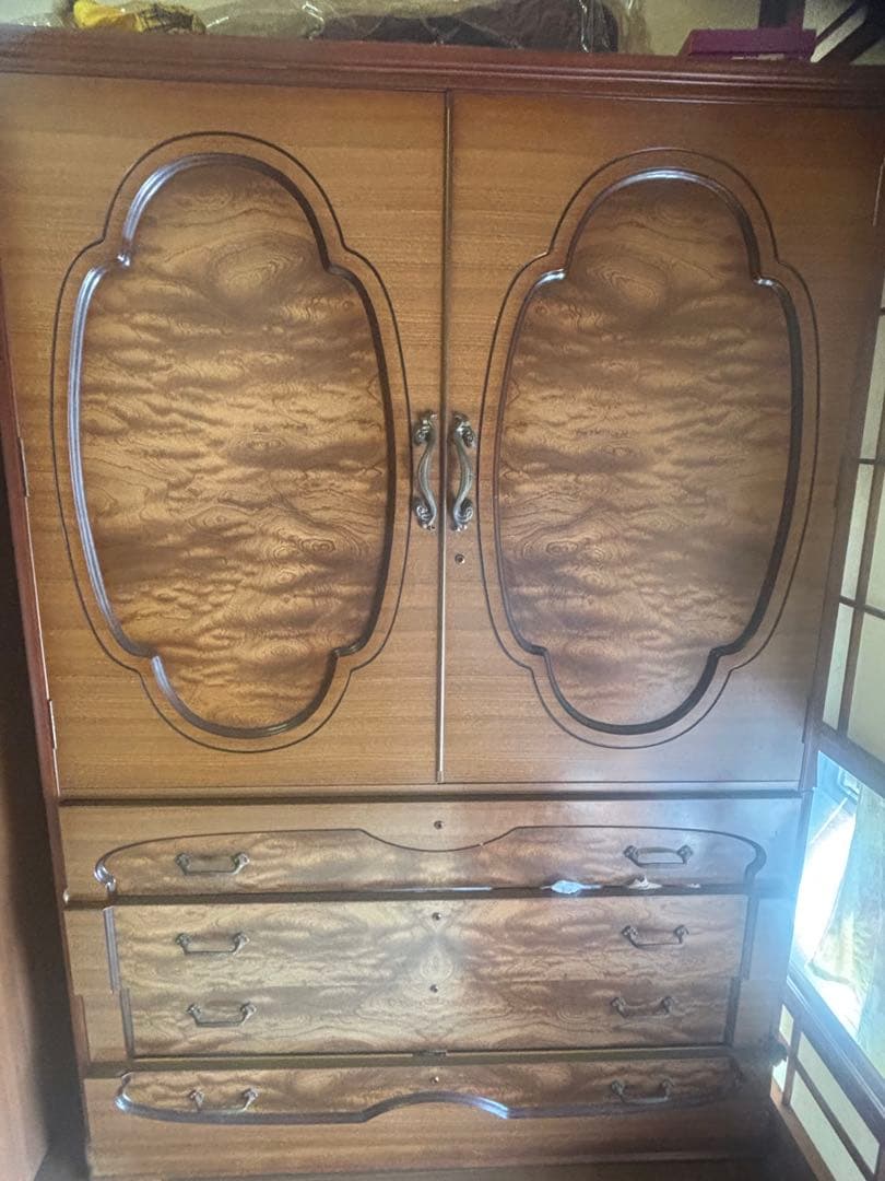 着物木製箪笥 引き出し付き 木目調