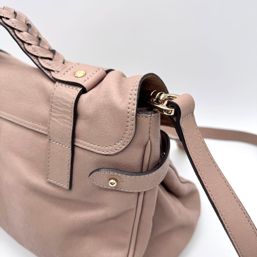 Mulberry アレクサ ショルダーバッグ 2way ブラウン サーモンピンク