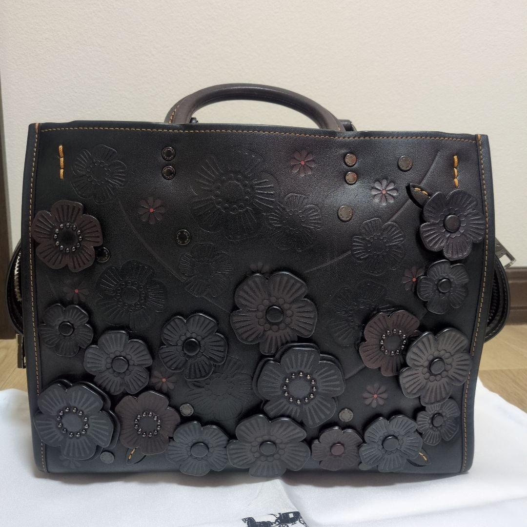 COACH　コーチ　ローグ ティーローズ　バッグ　花