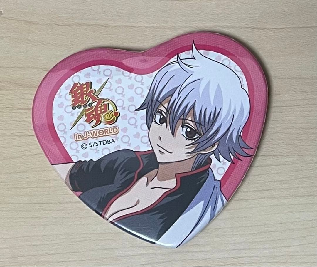 銀魂 坂田銀時 銀子 J-WORLD ハート缶バッジ 性転換篇 女体化 レア
