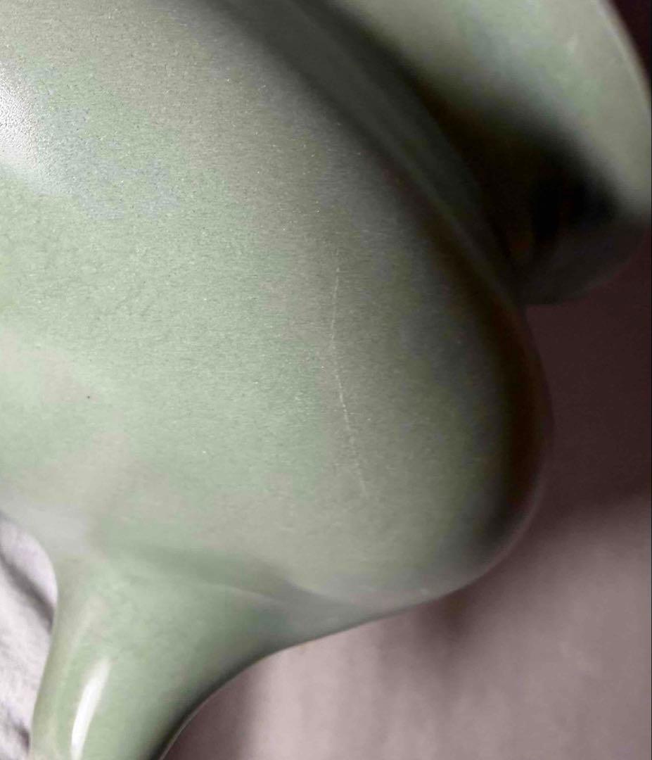 中国 青磁三つ足炉　f2251126