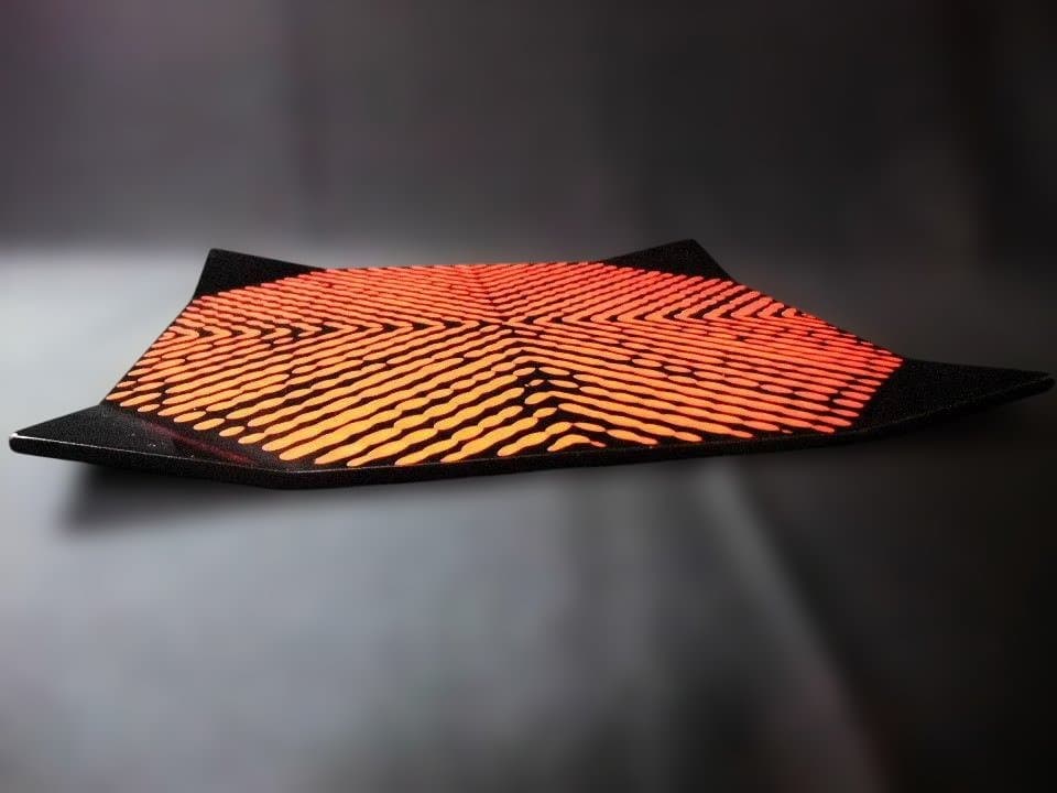 会席膳 本漆器 赤膳 天然木 五客 隅折れ 漆器膳