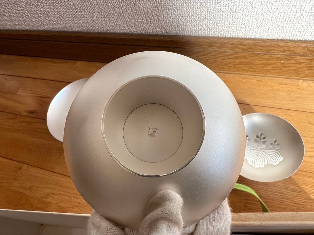 純銀製 銀杯 造幣局製　内閣総理大臣 刻印有 390g silver