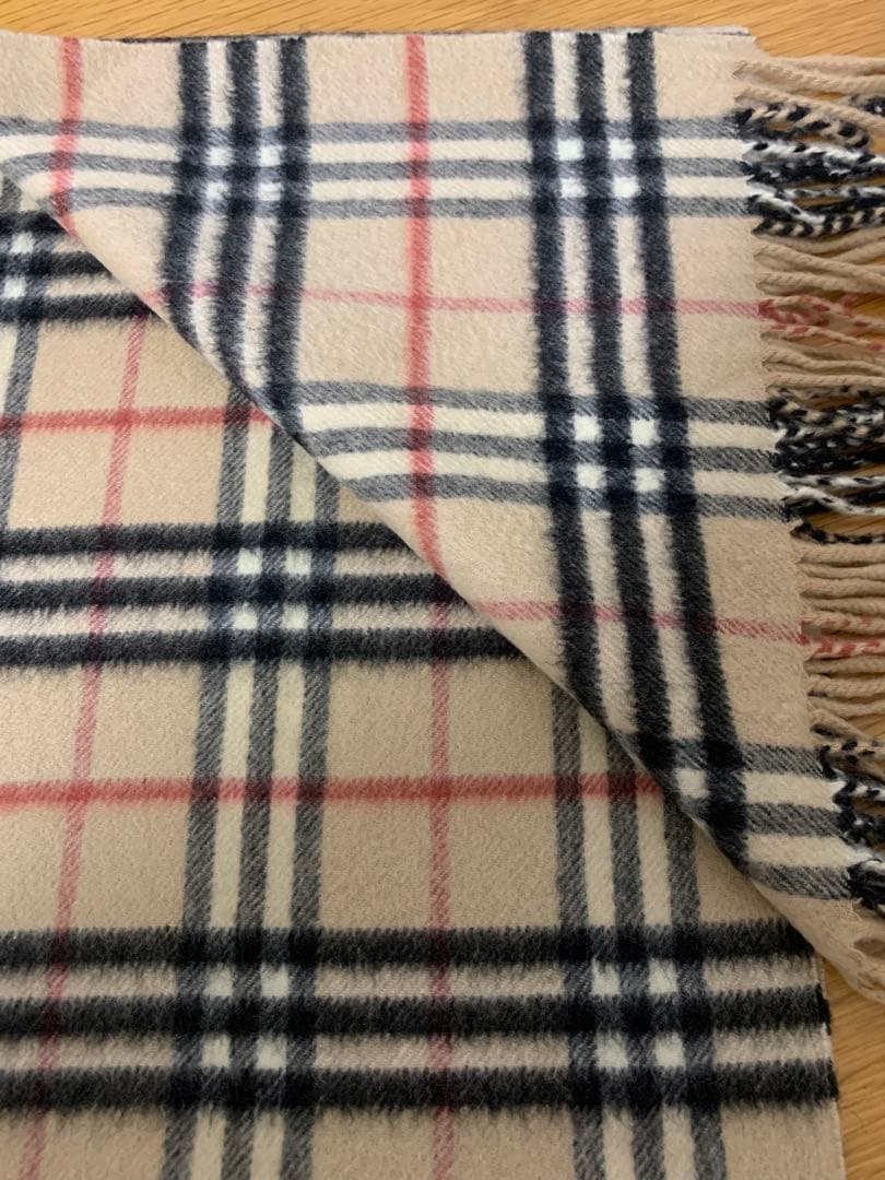 未使用に近い　Burberryマフラー　正規品　カシミヤ100