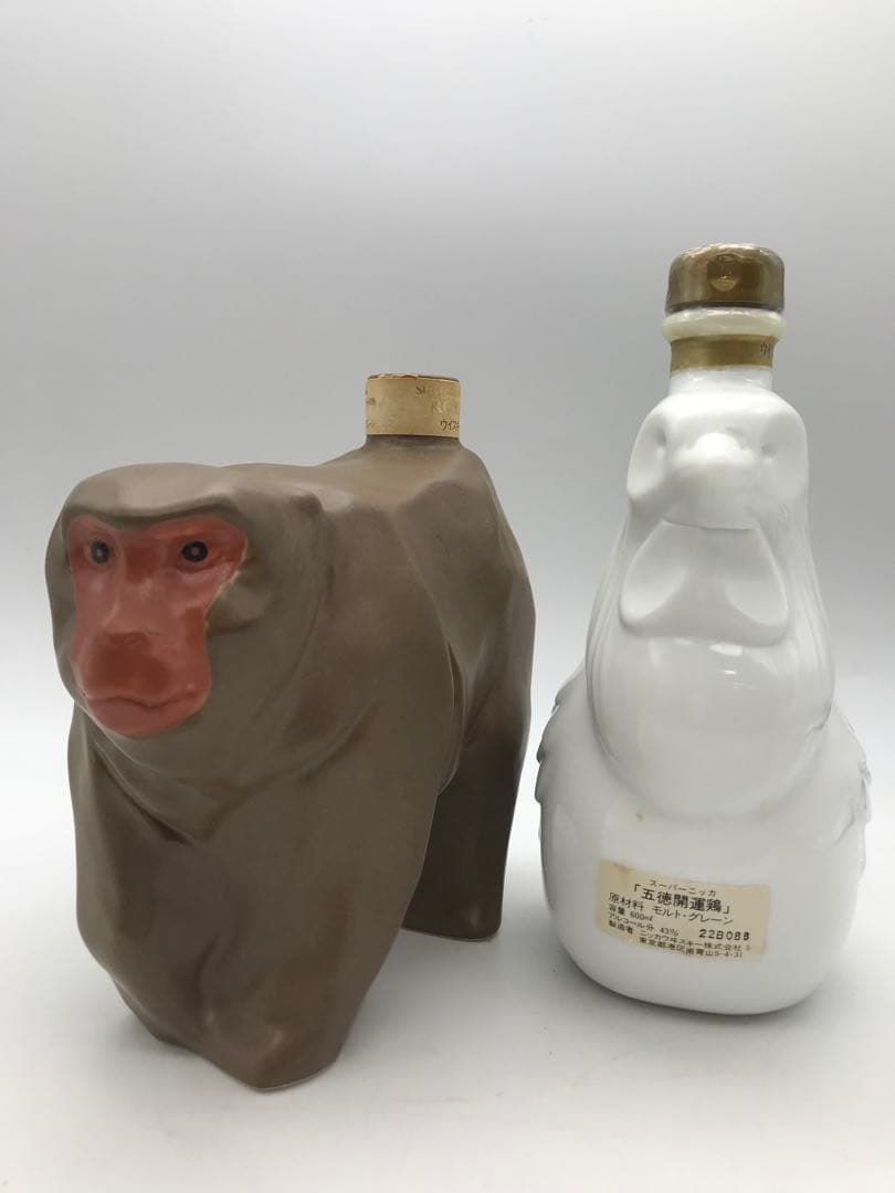 482[未開栓]スーパーニッカ 五徳開運鶏・干支ボトル 申 各600㎖