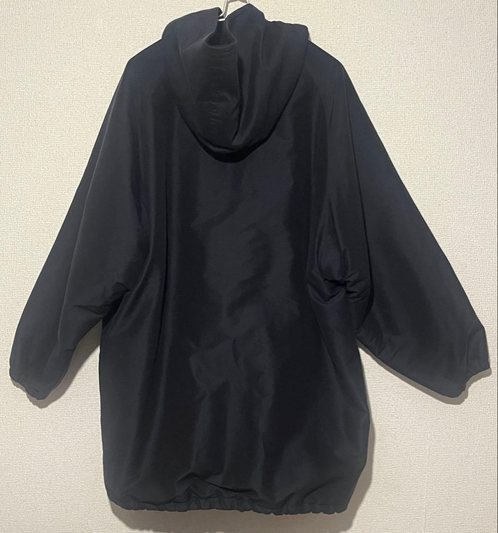 訳あり価格　COMOLI 20AW コットンシルクフーデッドコート 2 ネイビー