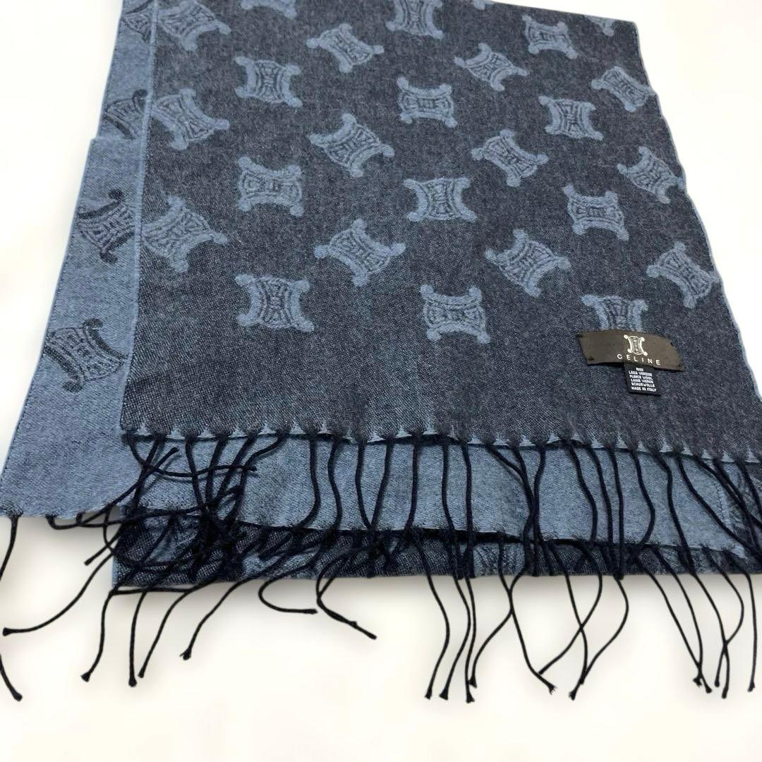 CELINE セリーヌ ウール　マフラー　イタリア製 マカダム　ヴィンテージ