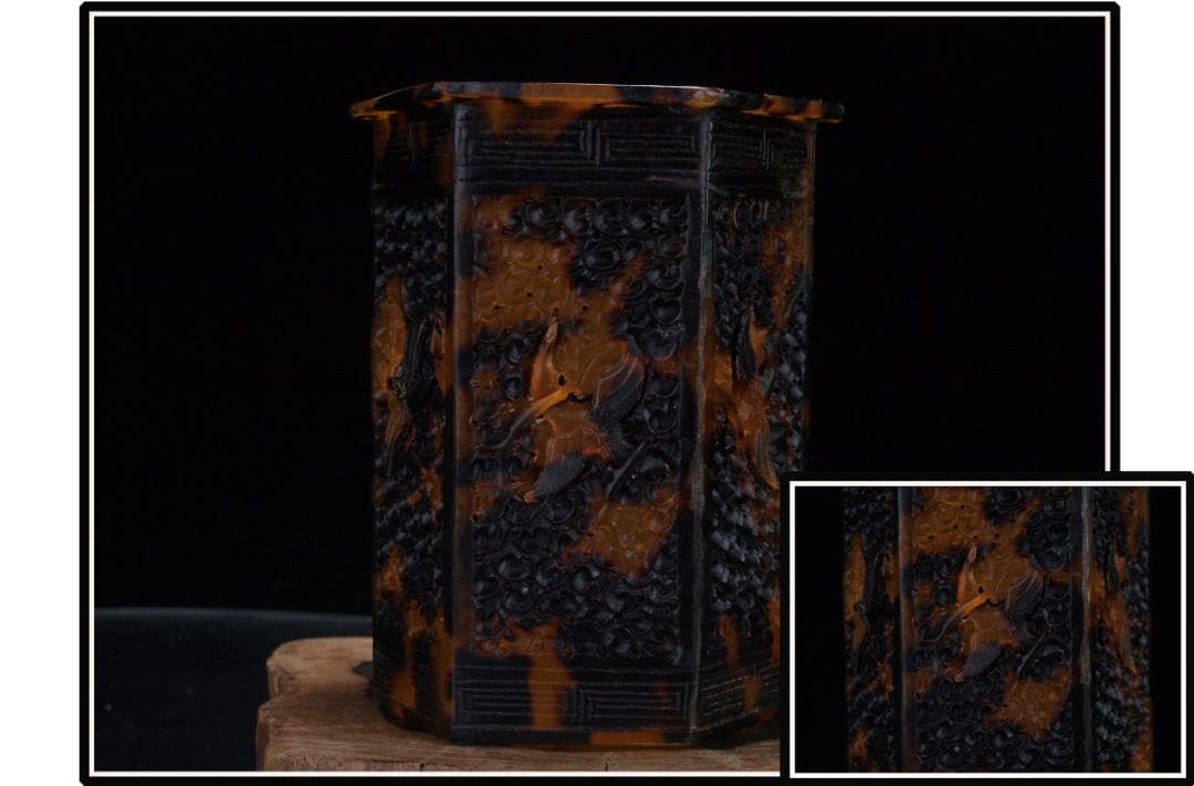 骨董市仕入れ品　中国明時代の珍しい筆箱　 激安骨董品 DE1435B18-4