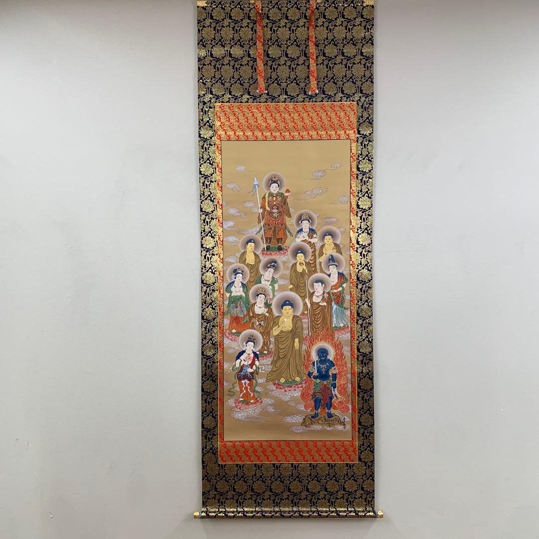 掛け軸３本 ①国井幸雪作 十三佛②佐藤眉山作 春慶桜図③柳沢寿江作 梅に鶯図