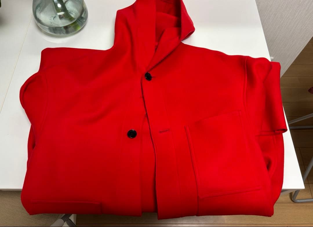 【HYKE ハイク】MELTON HOODED WORK COAT サイズ2