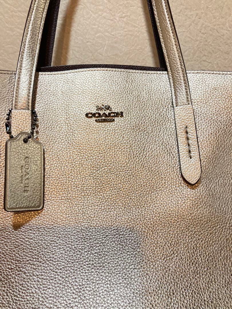 coach コーチ　2wayショルダーバッグ　レザー　ハンドバッグ　ゴールド