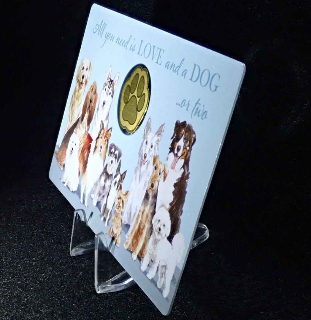 世界初の肉球金貨！純金！可愛すぎる♡ 限定品！カード付！COA付 ワンちゃん 犬