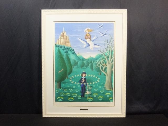 レイモン・ペイネ　直筆サイン『メルヘン』リトグラフ　大判 2401260829F