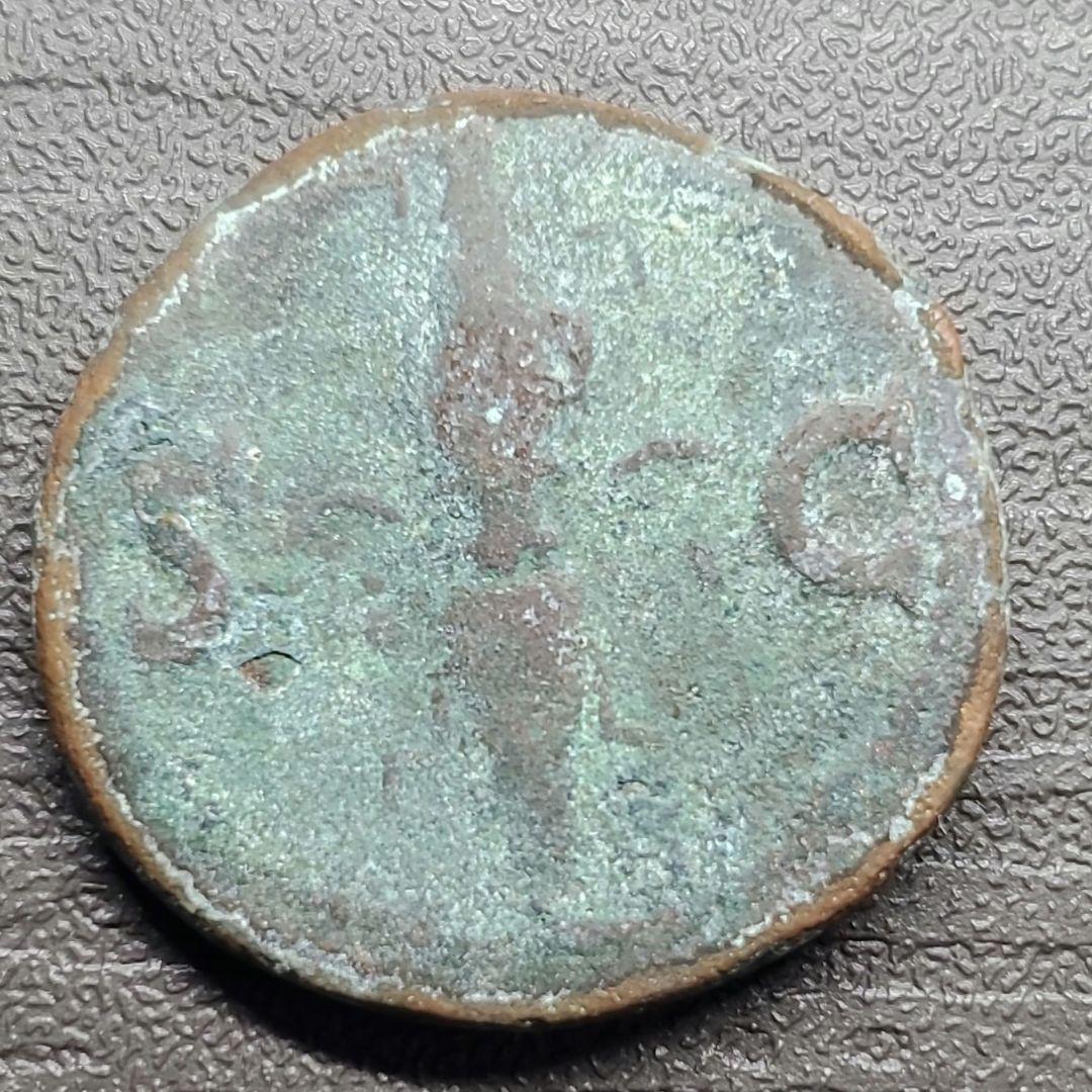 ローマ帝国 初代皇帝 アウグストゥス アス銅貨 古代 