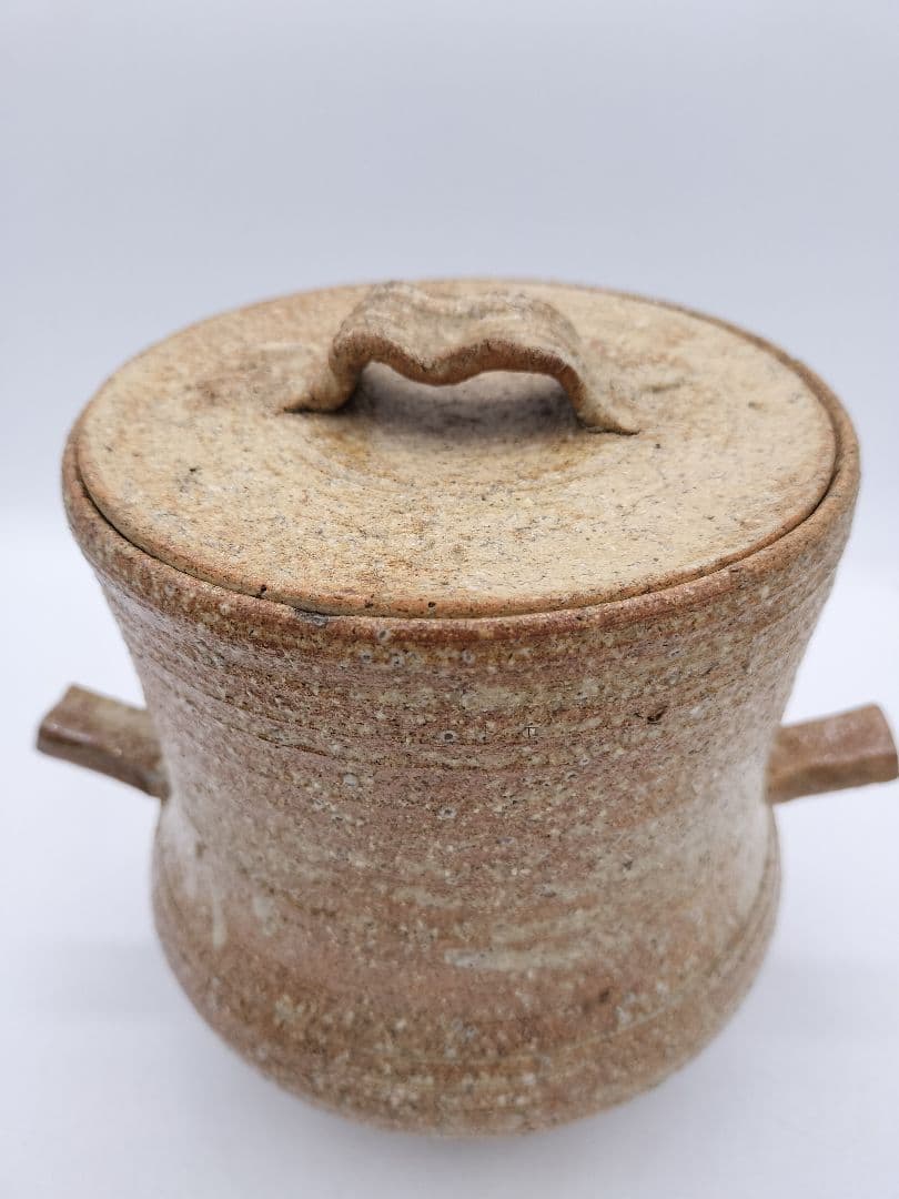 c523 水指 信楽山水 替蓋付 諏訪蘇山　木箱 茶道具 古物