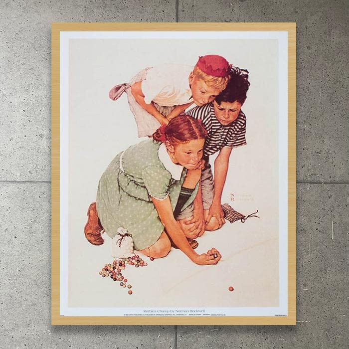 額装品/Marbles/ノーマン ロックウェル/アート/ポスター/インテリア