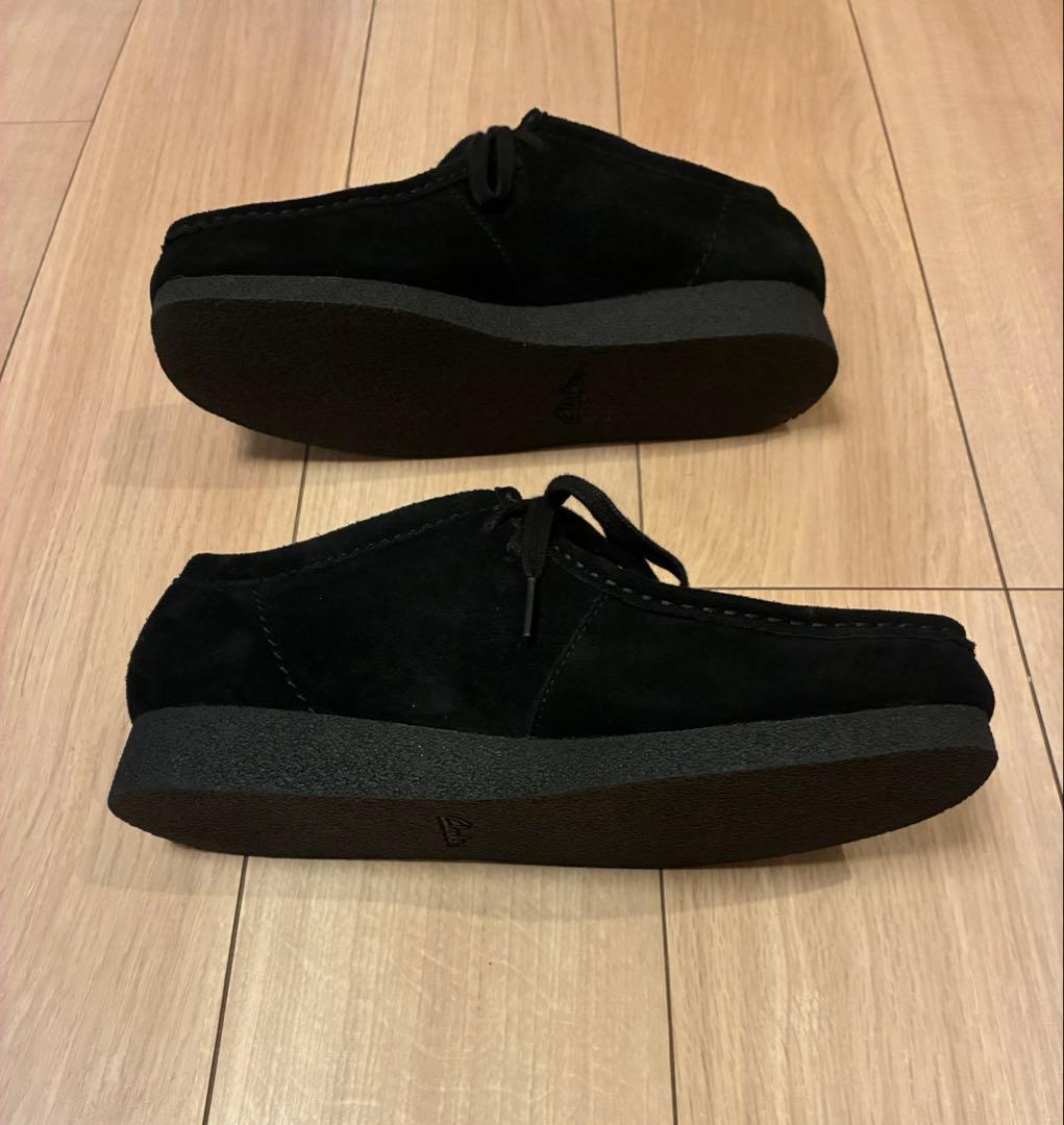 【美品】Clarks クラークス ワラビー エヴォウォータープルーフ 黒 26