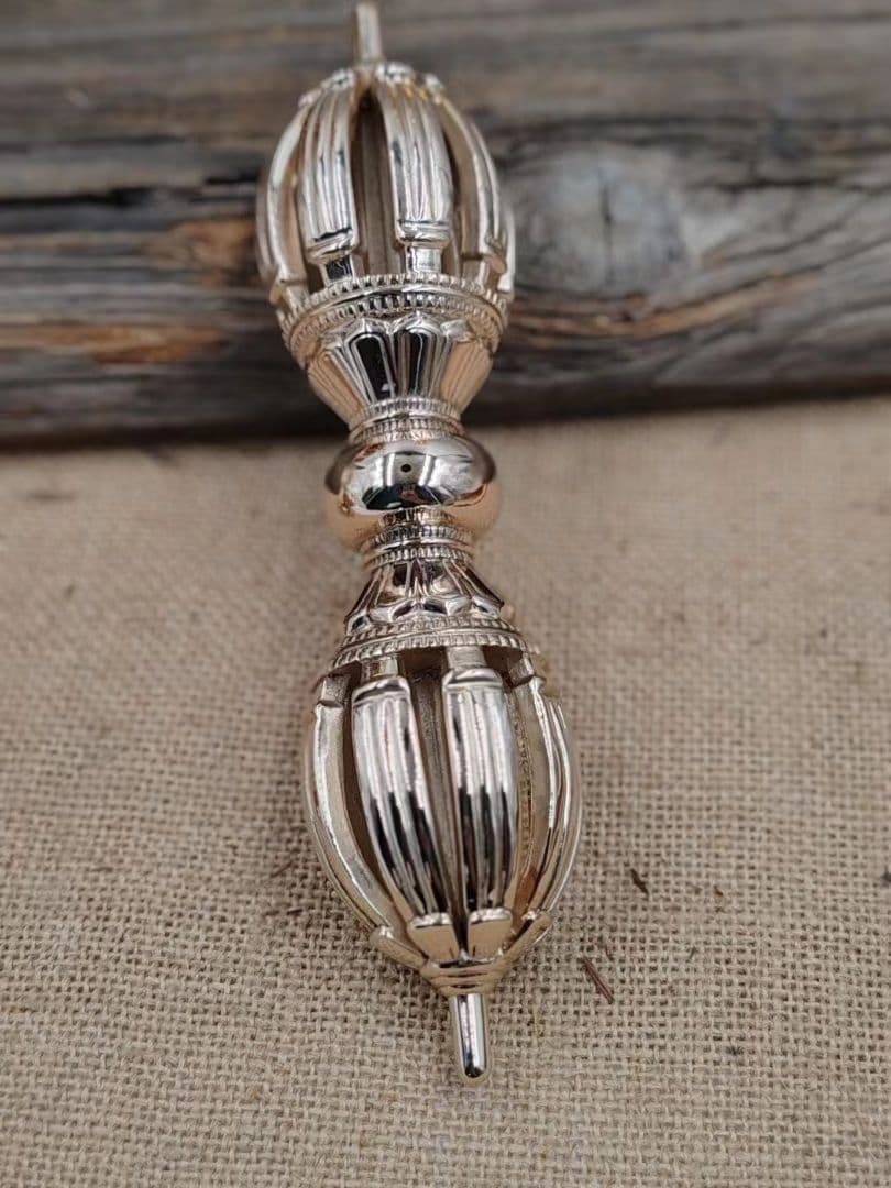 【修縁堂】寺院用仏具 法器 青銅 九鈷杵vajra19CM