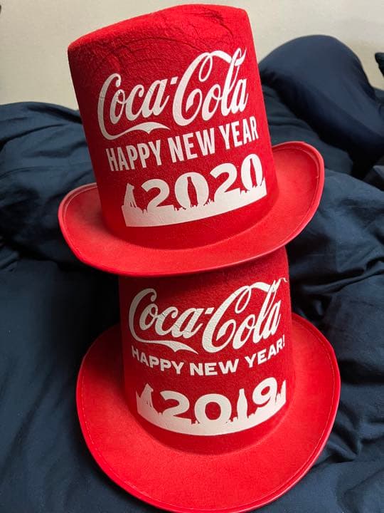 コカコーラ　ノベルティハット　帽子　カウントダウン渋谷　2019　2020記念品