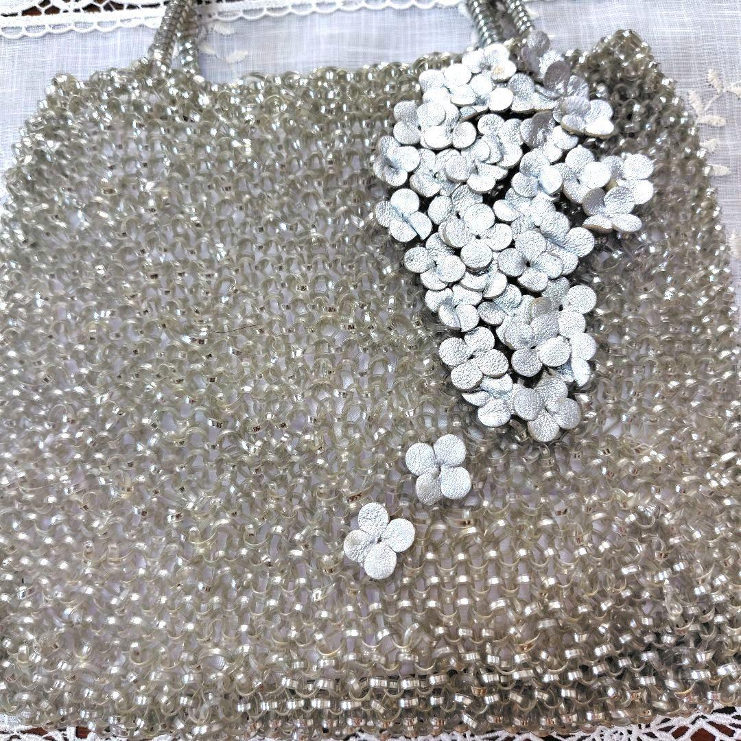 アンテプリマ　ワイヤーバッグミニ　フラワーモチーフ　（チェーン付）