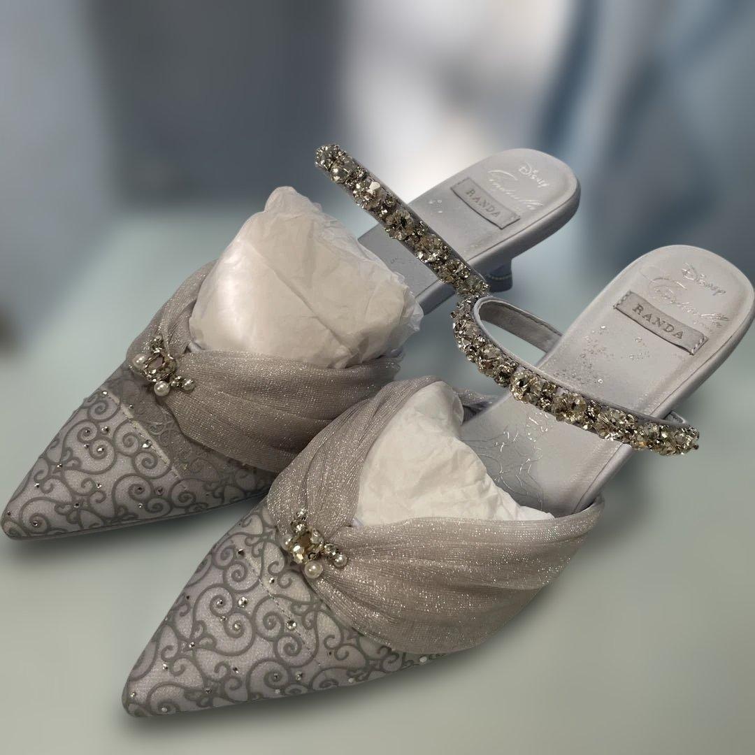 RANDA Disneyシンデレラシリーズ ドレスアップミュール ブルー