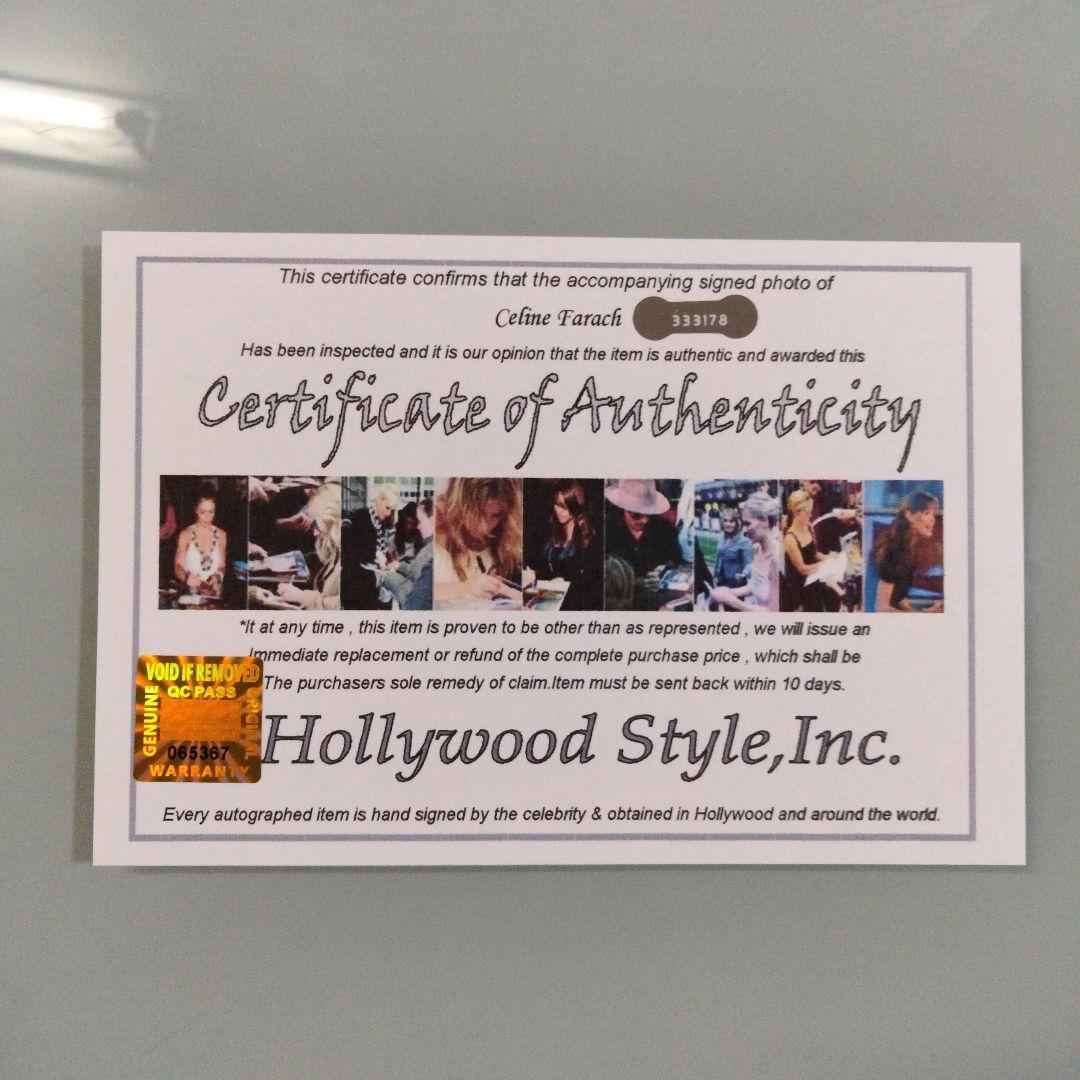 セリーヌ・ファラク直筆サイン入り2Lサイズ写真…Celine Farach