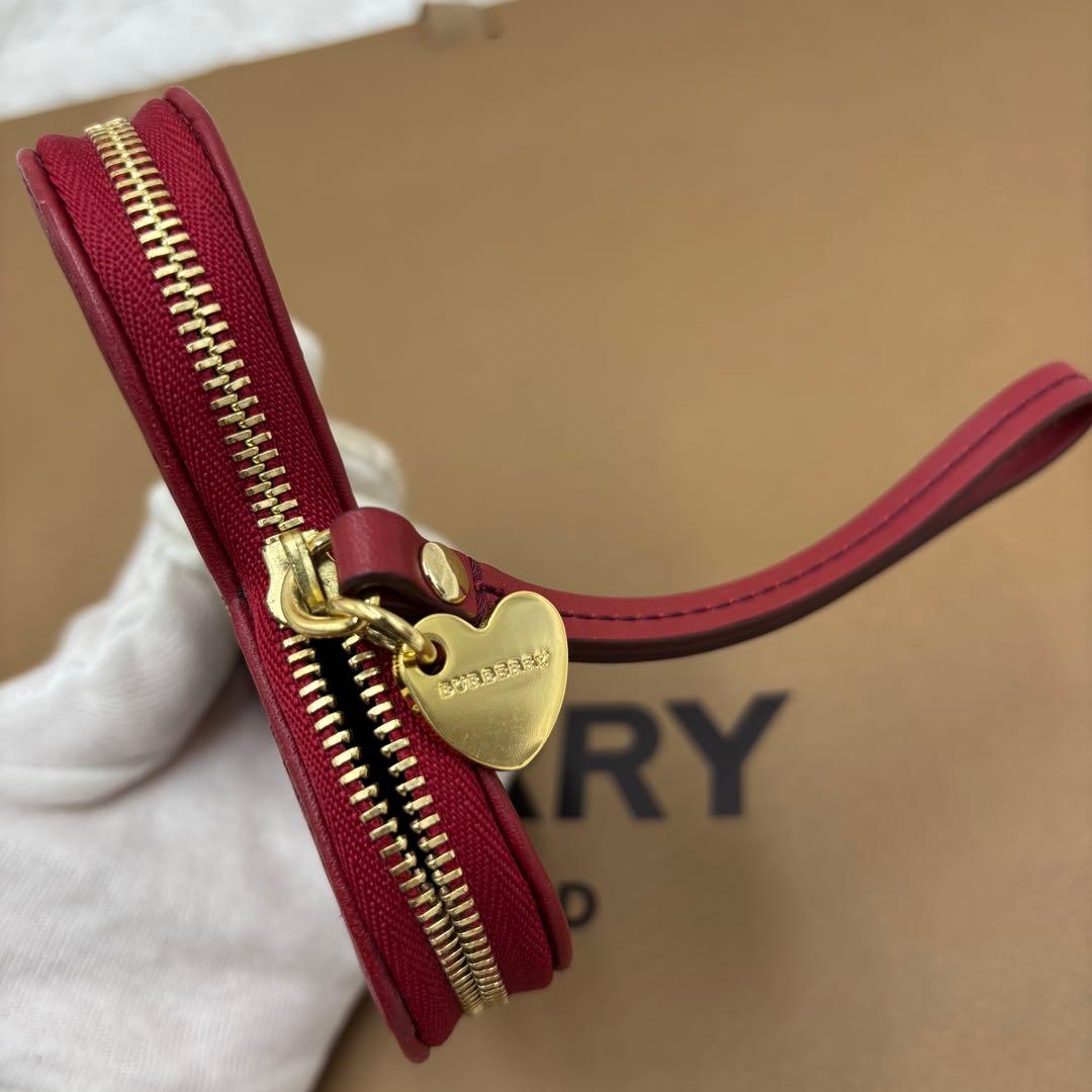 Burberry ケース　ハート　チャーム　レザー　ナイロン　ノバチェック