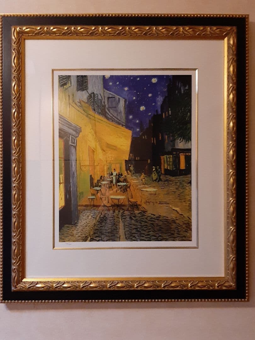 ゴッホ　シルクスクリーン　夜のカフェテラス