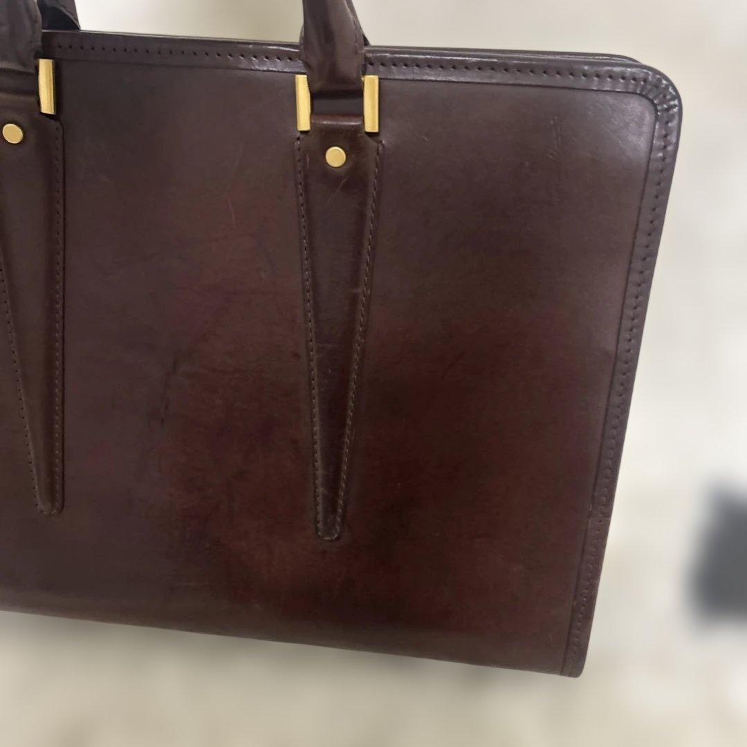 【美品】大峡製鞄　ビジネスバッグ　ブリーフケース　A4収納可能　ブラウン