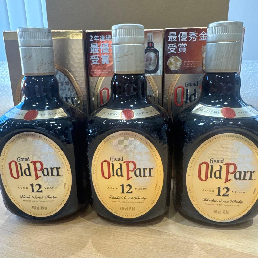 3本セット　Grand Old Parr グランドオールドパー12年　スコッチ