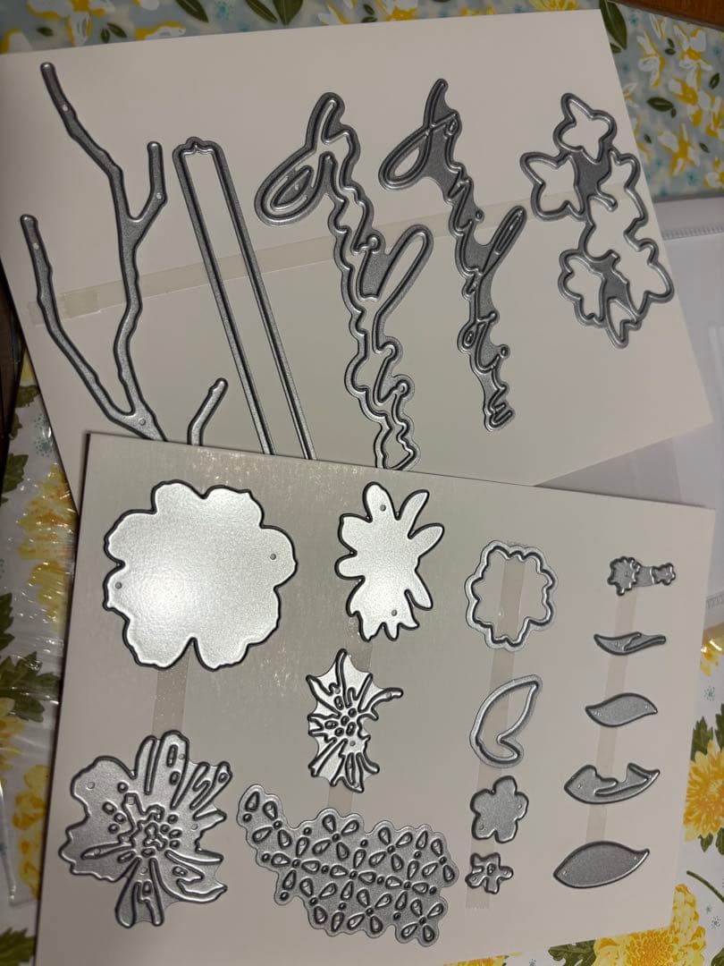 １点限り♡未使用新作お花スタンプ&ダイ&DSP2種　スタンピンアップ