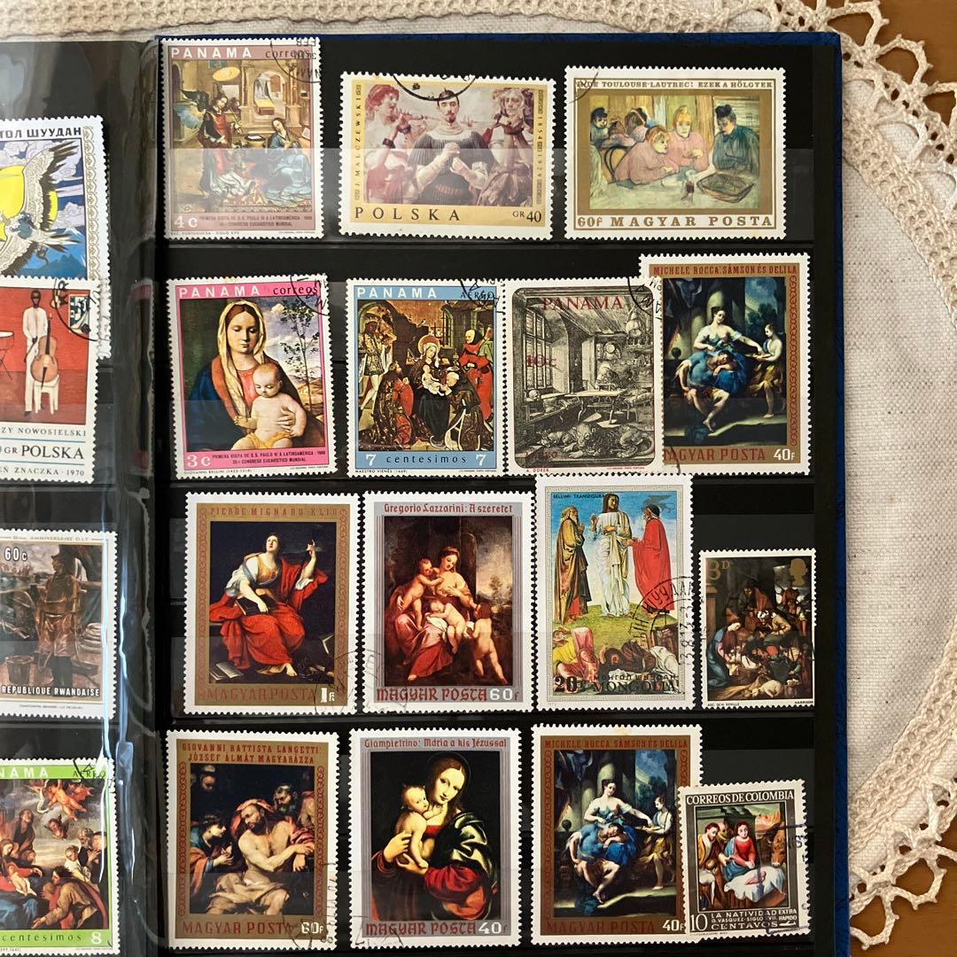 日本、世界の古切手コレクション　古いハガキ３枚　戦前　切手アルバム