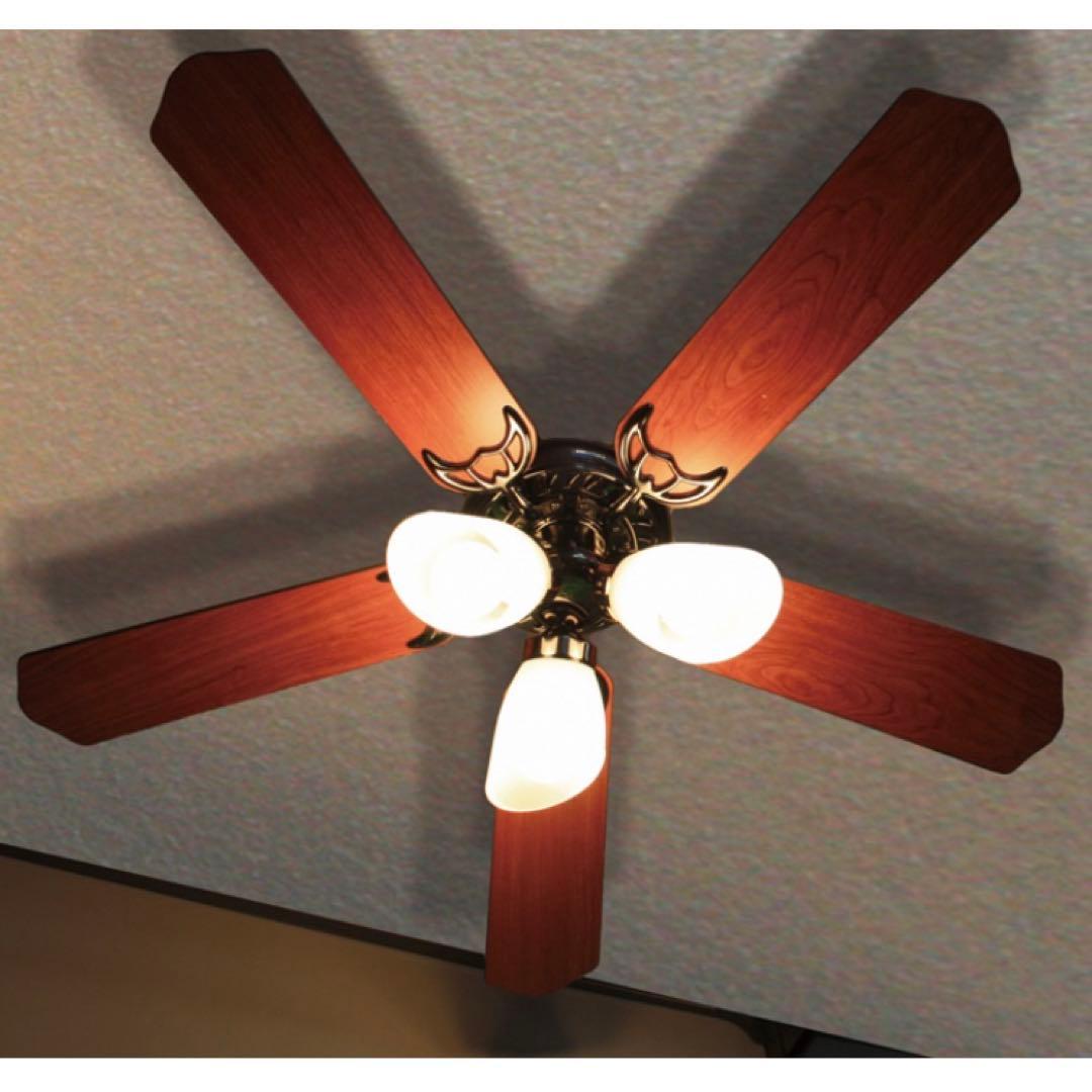 シーリングファンライト LED付き