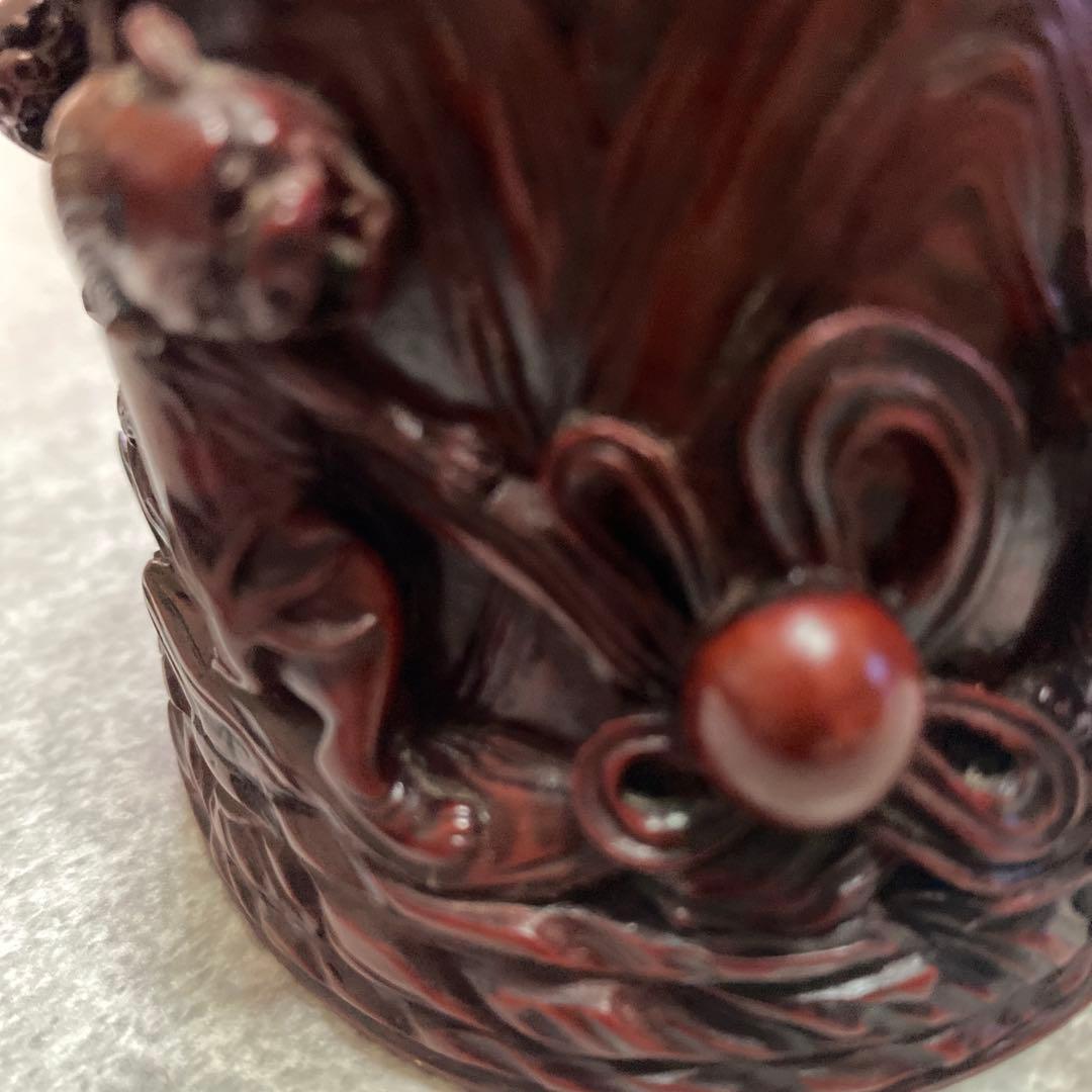 中国　工芸品　漆器　小物入　骨董品