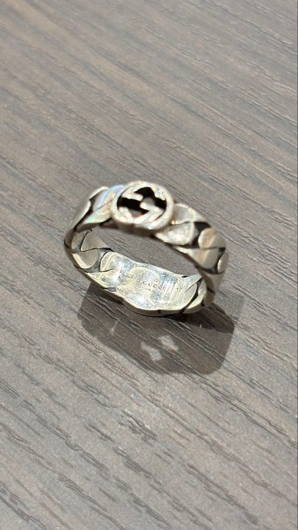 グッチ　インターロッキングG 　リング　17号　Ag 925