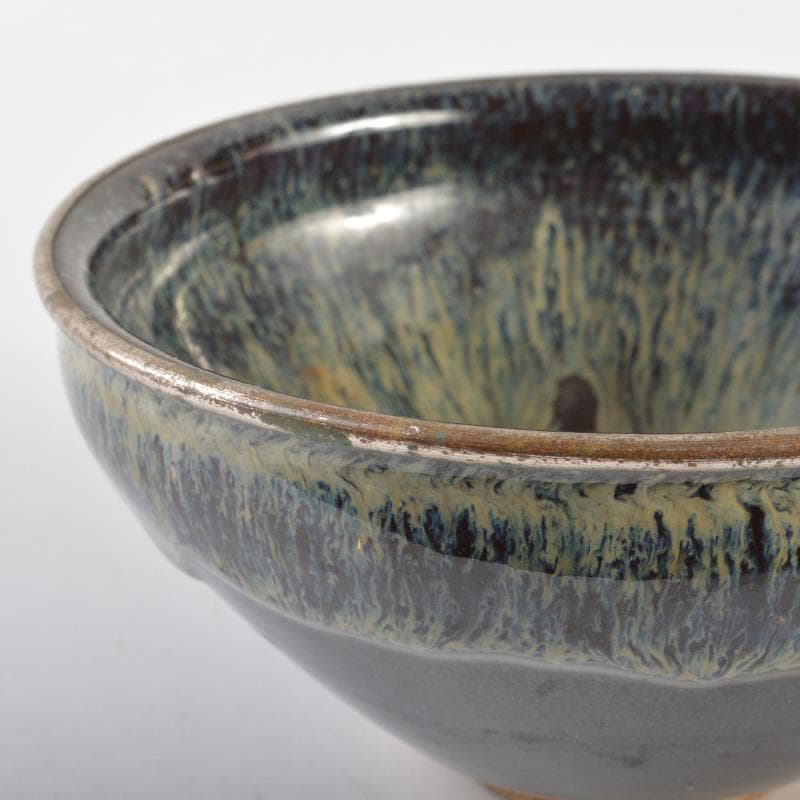 中国　窯変　天目茶碗　時代箱付　N　6511
