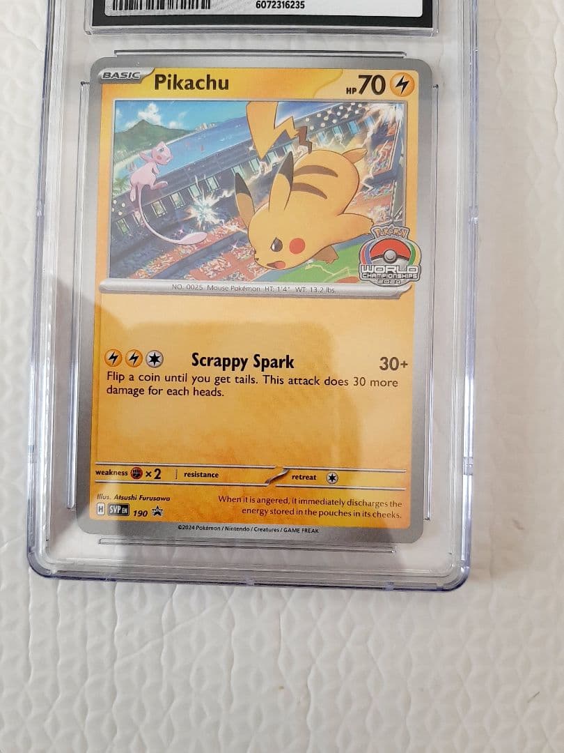 WCS2024プロモ　ピカチュウ英語版　cgc 最高評価　pikachu