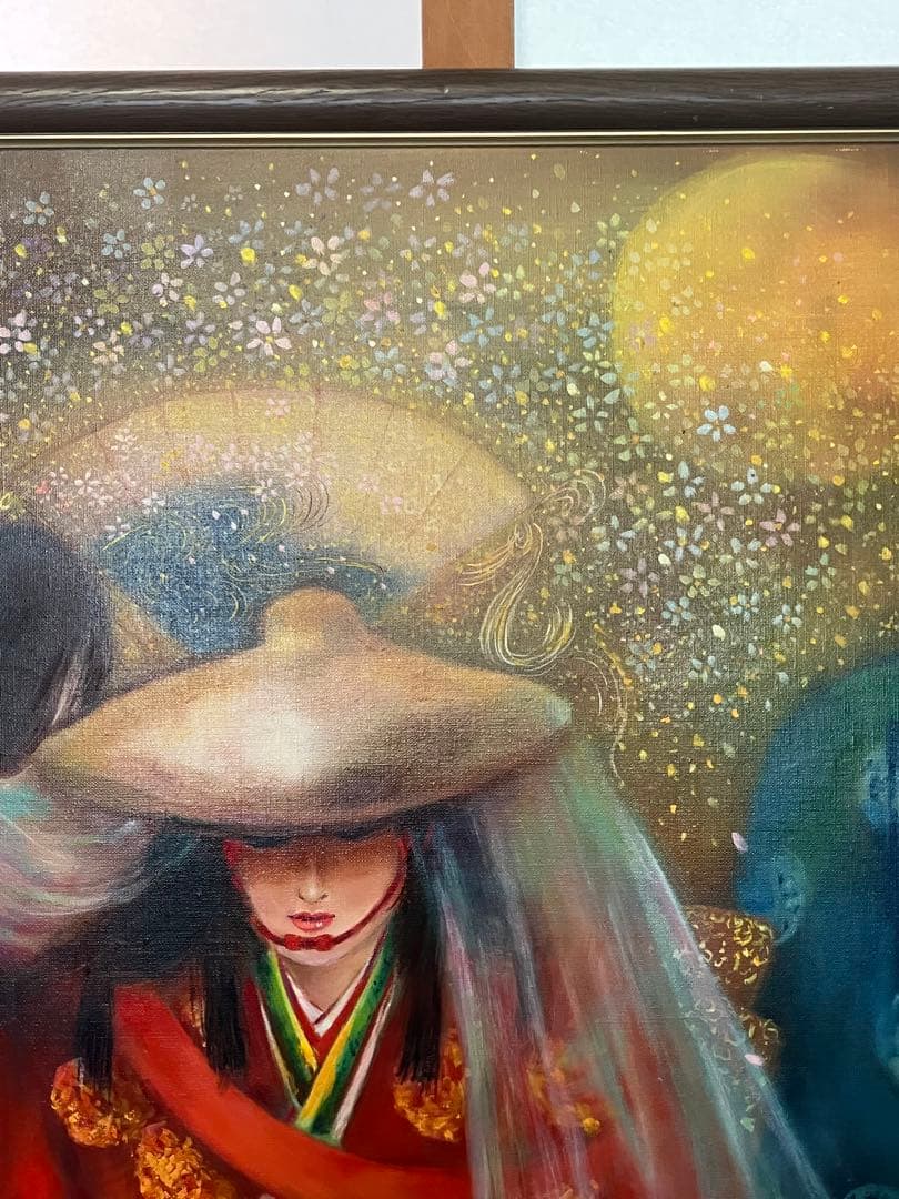 諸川たま子 惜別 源氏物語 日本画 絵画 油絵 油彩画