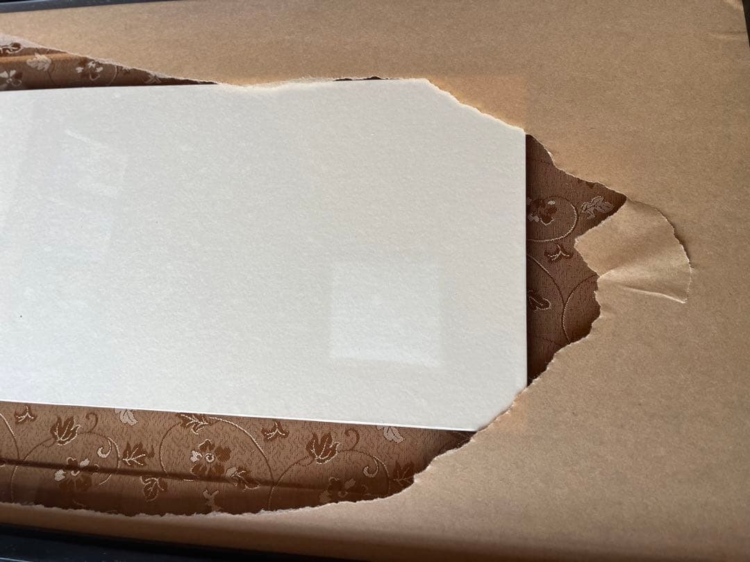 【未使用】書道用額縁　半切1/4 250 スミ丸黒塗り 浮N 額　書道　書