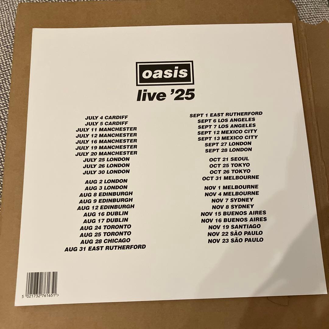 Oasis live '25 ツアーパンフレット