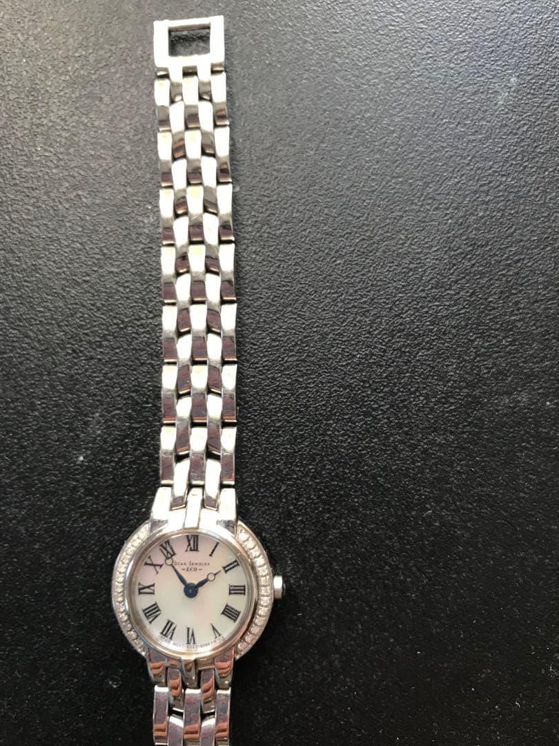 スタージュエリーのソーラー時計　ダイヤ0.13ct