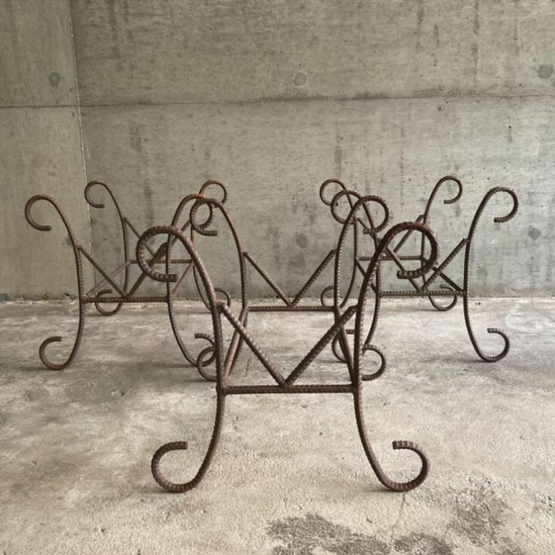 プランター 台 猫脚 鉄筋 アイアン 3点 シャビー インダストリアル レトロ